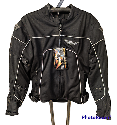 #ad FLY RACING Coolpro Li Mesh Motorcyle Jacket Size MEDIUM Black NEW NO LINER $60.00