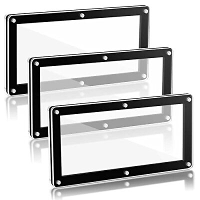 #ad 3 Pack Acrylic Bill Display Currency Frame for Collectors Paper Money Protector $25.50