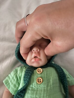 #ad 12in Baby Doll Lifelike Mini Reborn Preemie Girl Full Body Silicone Clothes $68.39