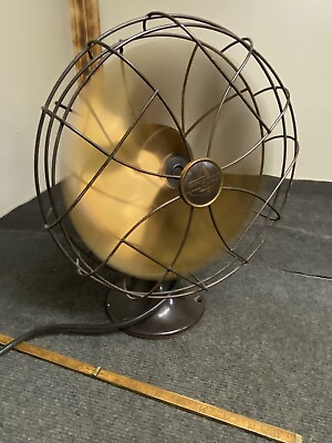 #ad Vintage Emerson Electric 10quot; Brass Blade Fan Working Oscillating 6250 H $225.00