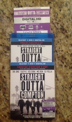#ad Straight Outta Compton Blu ray DVD 2016 2 DiscDigital Authentic US Release $10.44