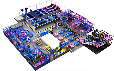 8000 sqft Commercial Trampoline Park Indoor Kids Playground TURNKEY We Finance $250000.00