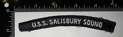 #ad Cold War USN US Navy USS Salisbury Sound Ship Arc Tab Patch Patches $10.00