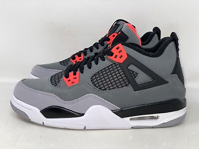 #ad Air Jordan 4 #x27;Infrared#x27; Gray Sneakers Size 7Y 8.5W BNIB 408452 061 $259.99