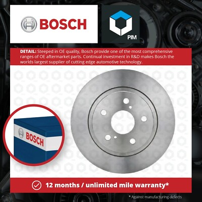 #ad 2x Brake Discs Pair Solid fits TOYOTA AVENSIS ZRT270 1.6 Rear 08 to 18 1ZR FAE GBP 57.45