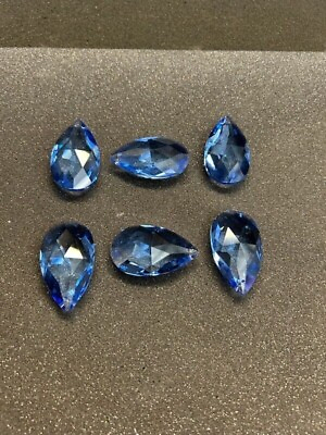 #ad Stunning Swarovski Strass Almond Drop Crystals 38mm Medium Sapphire 8721 38B $4.99
