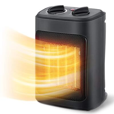 #ad Space Heater 1500W Electric Heaters Indoor Portable with Thermostat PTC Fas... $33.62