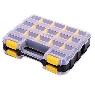 #ad Tools Organizer Box Small Parts Storage Box 34 Compartment Double Side Hardware $32.01