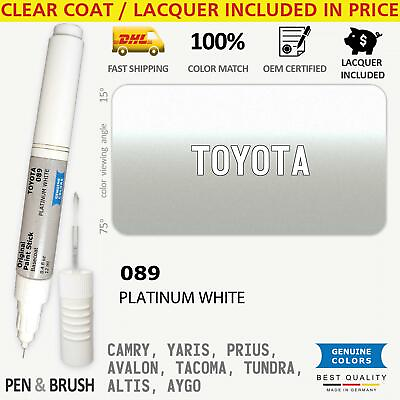 #ad 089 Touch Up Paint for Toyota White CAMRY YARIS PRIUS AVALON TACOMA TUNDRA ALTIS $14.99