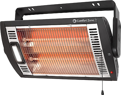 Electric Space Heater Comfort Zone Ceiling Mounted Dual Quartz Radiant 1500W NEW $86.31