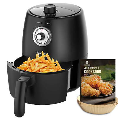 #ad #ad 2 Quart Small Air Fryer with 50pcs Air Fryer Paper Liners 1200W New Black $29.99