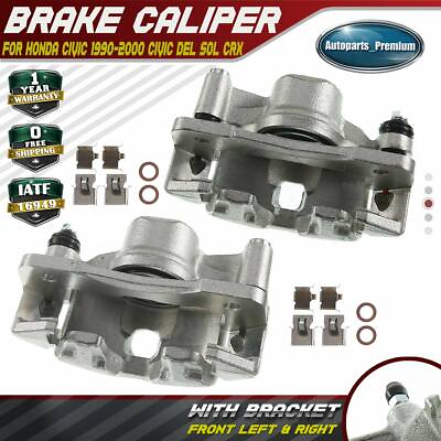 #ad 2x Brake Calipers for Honda Civic 1990 2000 Civic del Sol CRX Front Left amp; Right $102.99