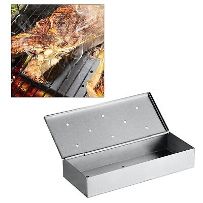 #ad Homyl Stainless Steel Thicken Box Add Smoky Flavor Meat BBQ Grilling Tool $21.59