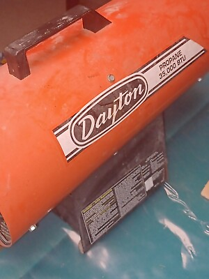 #ad Dayton Portable Propane Gas Heater 35000 BTU Used Forced Air Works Good Cond. $44.00