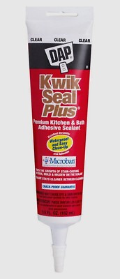 #ad DAP CLEAR Kwik Seal Plus Antimicrobal Adhesive Caulk Kitchen amp; Bath 5.5 oz 18546 $13.39