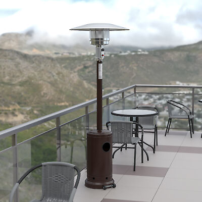 #ad Sol Patio Outdoor Heating Bronze Stainless Steel 40000 BTU Propane Heater wi... $249.92