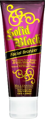 #ad Millennium Solid Black FACIAL BRONZER Anti Aging Firming Face Tanning Lotion 4oz $20.95