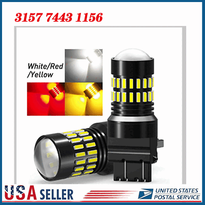 #ad 7443 7440 3156 1156 LED Strobe Flashing Blinking Brake Tail Light Parking Bulbs $14.59
