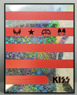 #ad KISS Milwaukee WI March 2019 Starburst Foil Screen Print Poster S N # 50 InSTOCK $147.77
