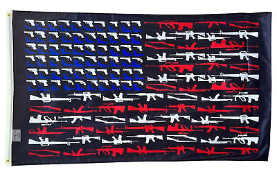 #ad 3x5FT Flag American Rifle 2nd Amendment Gun Veterans Banner Trump Guns Patriot $13.99