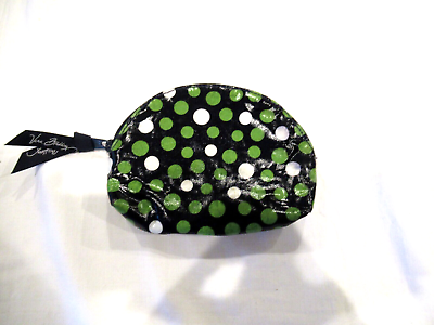 #ad Vera Bradley black plastic cosmetic bag with polka dots $4.00