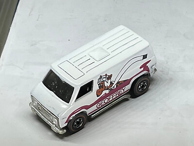 #ad Restored Hot Wheels Redline 1975 Super Van Geoffrey TRU Promo White $76.50