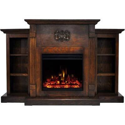 #ad #ad Cambridge Freestanding Electric Fireplace 17.6quot;H Adjustable Shelf Remote Walnut $848.69