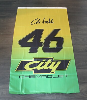 #ad #ad City Chevrolet Racing Banner Flag 46 Garage Man Cave Days of Thunder Movie XZ $12.95