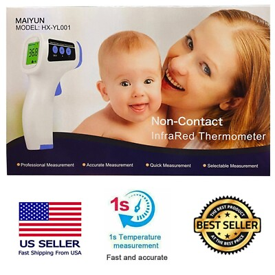 #ad Infrared Digital Thermometer Forehead Body Non Contact Temperature New $7.95