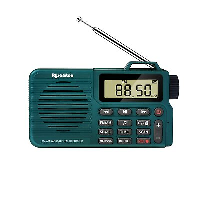 #ad Portable Am fm Radio Digital Radio Recorder Bluetooth 5.0 Radio Speaker Alarm An $34.76