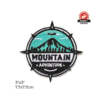 #ad Mountain Adventure Embroidered Patch Nature Camping Iron On Sew On 1 Piece $3.85