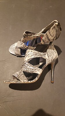 #ad Guess Faux Snakeskin Print Stiletto Platform High Heels Strappy Pumps 8 1 2 $45.00