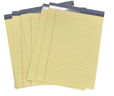 #ad Legal Pads Yellow 8.5 x 11 6 Count Note Pads Writing Paper Wide Ruled 50 per Pad $15.90