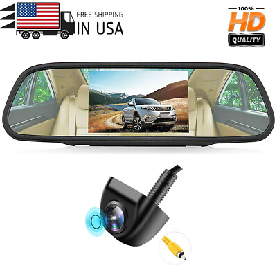 #ad 5quot; Car Reversing Mirror Monitor Reversing Backup Camera Rear View Parking System $38.80
