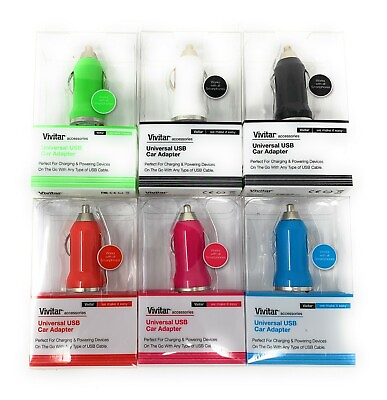 #ad Smartphone Car Adapter Works With All USB cables and phones Assorted Colors $4.00
