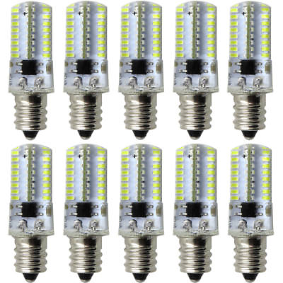 #ad 10pcs E12 Candelabra C7 64 3014 SMD LED Light Lamp Bulb Fit PQ1500S White 110V $17.47