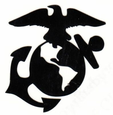 #ad Highly Reflective Black Decal Marine Corps EGA Fire Helmet Sticker USMC $13.99