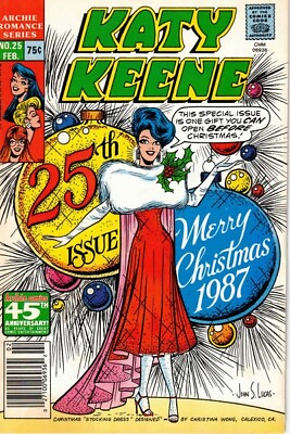 #ad KATY KEENE SPECIAL #25 F VF Paper Dolls Newsstand Archie Comics 1988 Stock Image $6.00
