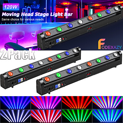 #ad 8 Eyes 120W Laser Moving Head Stage RGBW Light Dmx512 Control DJ Party Club New $260.29