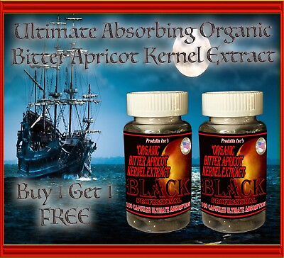 #ad BLACK EDITION VITAMIN B17 2000mg x 100 Capsules Ultimate Absorbing Apricot Seeds $36.00