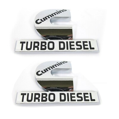 #ad 2x OEM Cummins Turbo Diesel HIGH OUTPUT Emblem fits F Chrome $22.55