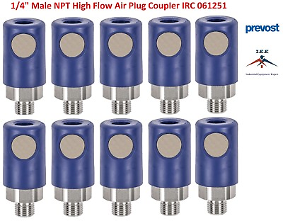 #ad 10 pack Prevost Silver Air Plug Coupler IRC 061251 1 4quot; MNPT High Quality $226.99