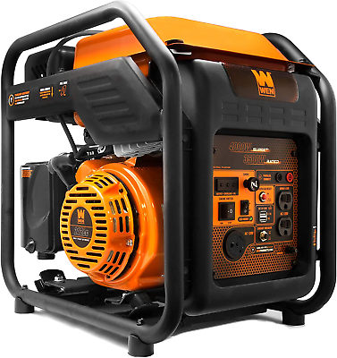 #ad Rv Ready 4000 Watt Open Frame Inverter Generator CARB Compliant Black Orange $704.99