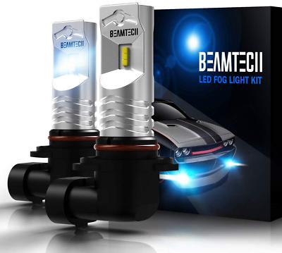 #ad BEAMTECH H10 Led Fog Light Bulb9145 9140 CSP Chips 6500K 800 Lumens Xenon White $35.50