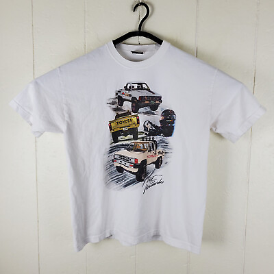 #ad HUF x TRD Shirt Men Extra Large White Graphic Logo Crew Neck Short Sleeve Toyota $25.13