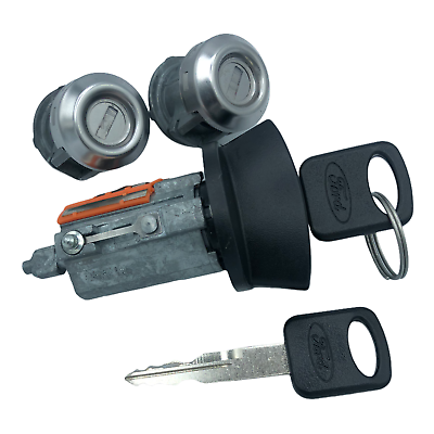 #ad Ford Ignition Key Switch Lock Cylinder amp; Door Pair Tumbler Barrel Set 2 Keys $49.95