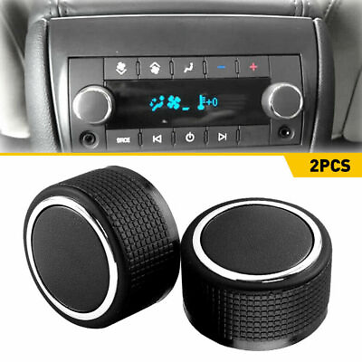 2 Rear Control Knobs Audio Radio Fits Escalade Enclave Tahoe Chevrolet GMC Pair $7.99