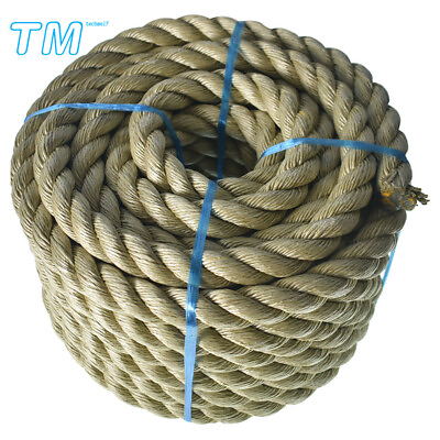 #ad 1‘’×50ft Artificial Manila Rope PP Three Strand Twisted Rope Cordage lightweight $42.89