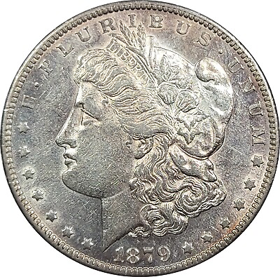 #ad 1879 S Morgan Silver Dollar Reverse of 78 VAM 35 Top 100 AU Details Cleaned $195.00