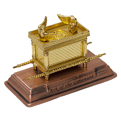 #ad Gold Plated Mini Figurine Ark of the Covenant Stand Jerusalem Replica 4.3quot; 11cm $25.00